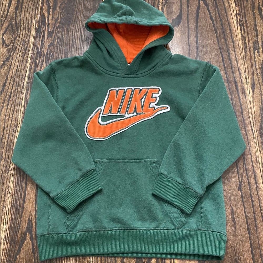 Nike Green and Orange Hoodie